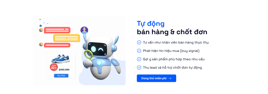 AI Spider – Chatbot Agent tự động bán hàng & chăm sóc khách hàng 24/7