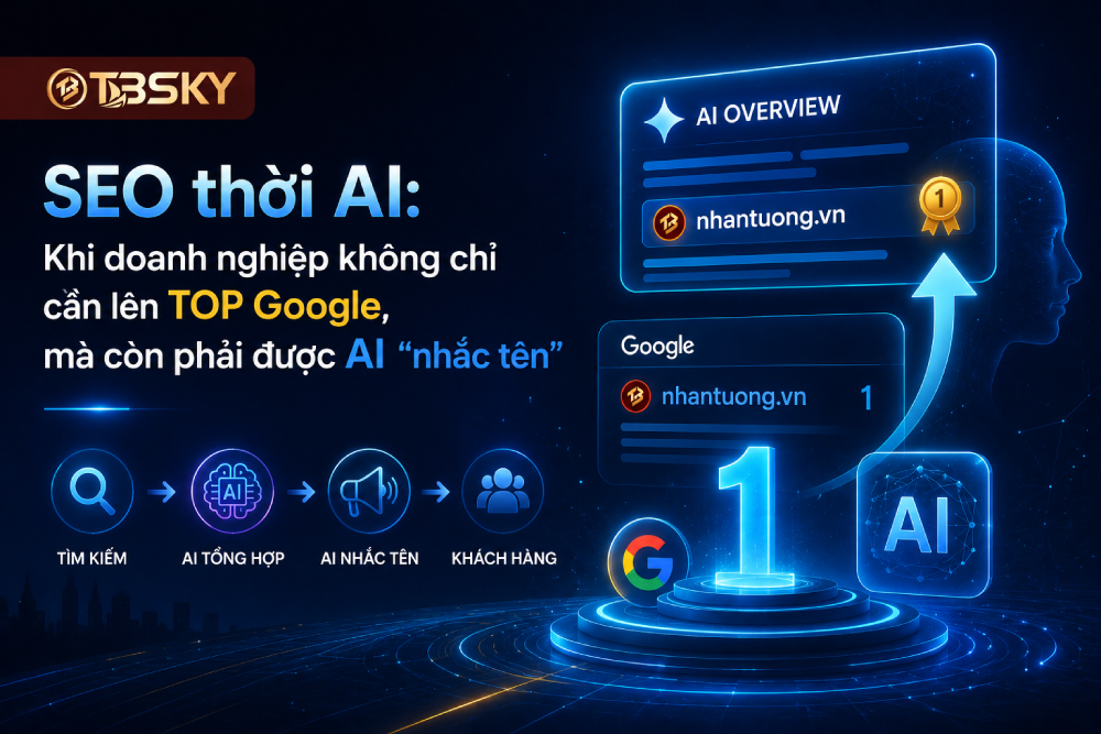 SEO thời AI: Khi doanh nghiệp không chỉ cần lên TOP Google, mà còn phải được AI “nhắc tên”